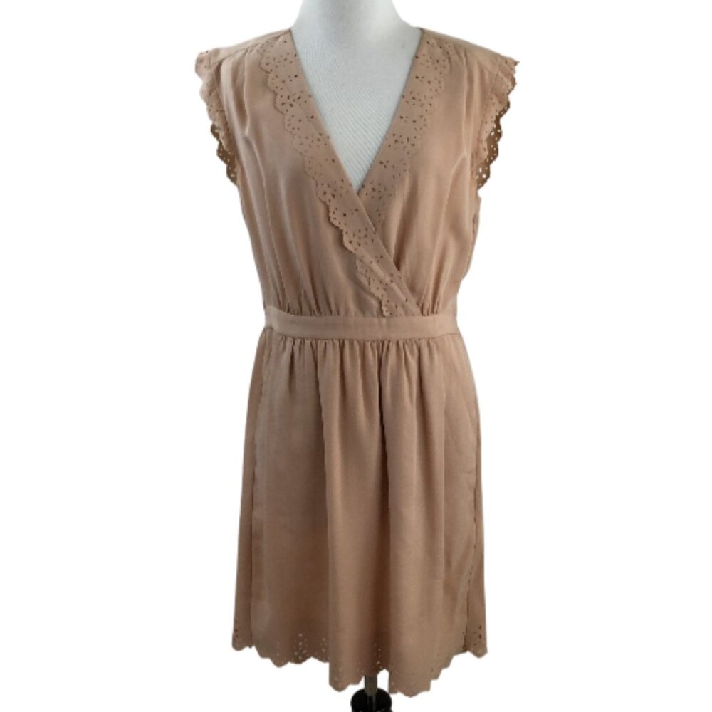 Rebecca Taylor Beige Tencel Dress 8